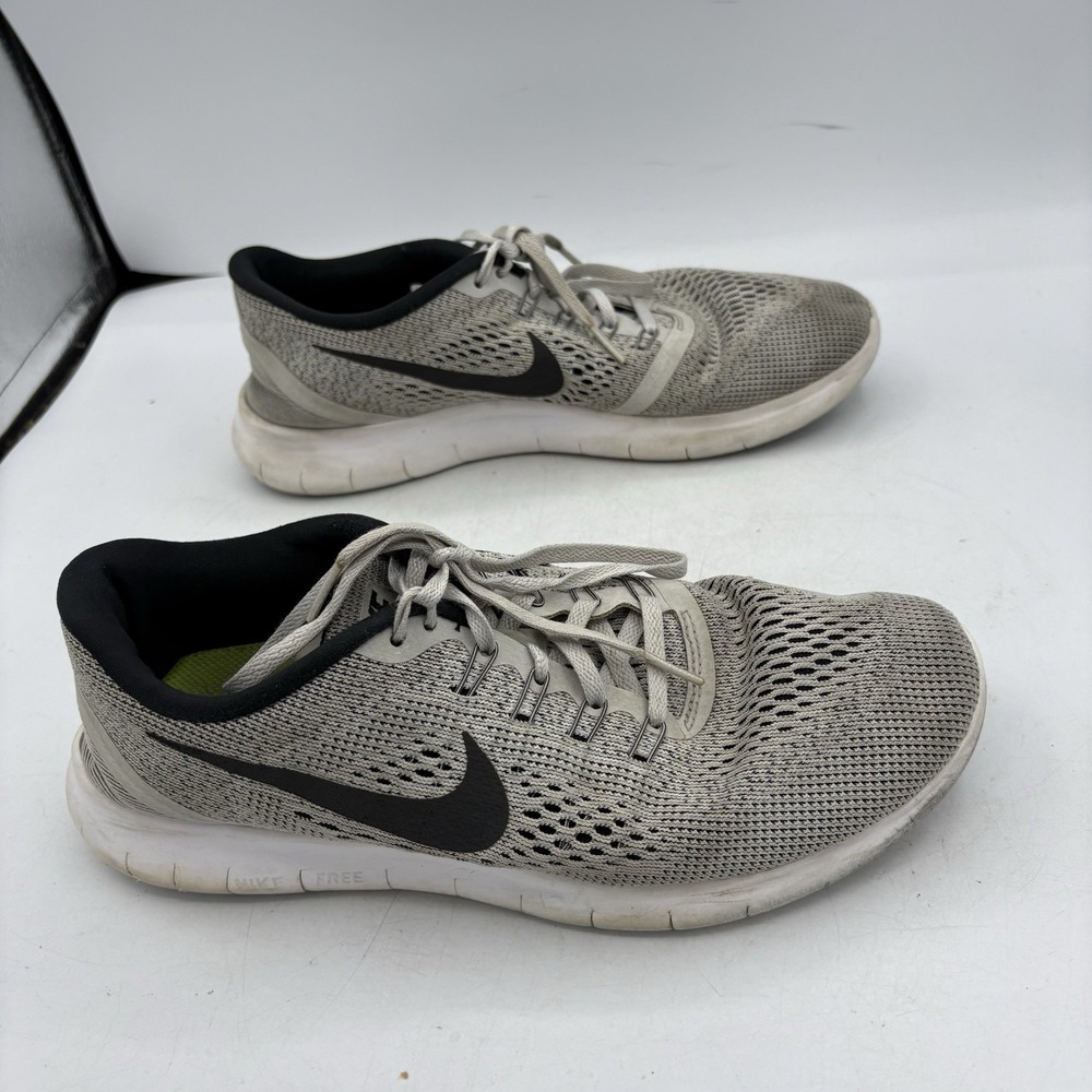 Nike Shoes Mens Size 8 Free RN Knit Mesh Grey Sneakers Run Walk Gym 831508-101 - Picture 9 of 11